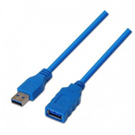 CABLE ALARGADOR USB 3.0 AISENS A105-0045 - TIPO A MACHO-TIPO A HEMBRA - 1M - AZUL